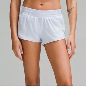 🌼LULULEMON Hotty Hot LOW-Rise Lined Short 2.5" size 10 light blue